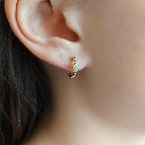 CNG Jewels - Hoop Earrings With Balls
