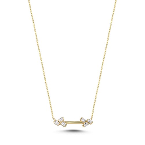CNG Jewels - Horizontal Arrow Gold Necklace