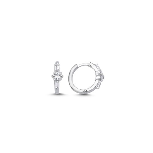 CNG Jewels - Işıltılı Mini Halka Kadın Gümüş Küpe