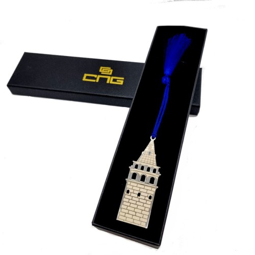 CNG Jewels - İstanbul Historical Place Galata Tower Handmade Silver Bookmark