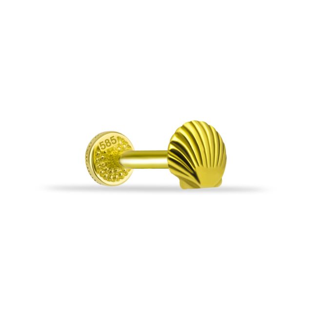 İstiridye Altın Tragus Piercing - 1