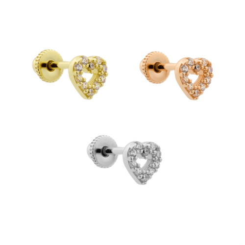 CNG Jewels - Kalp Altın Helix Piercing