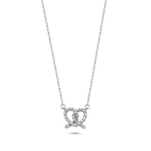 Heart Knot Women's Silver Necklace - CNG Jewels