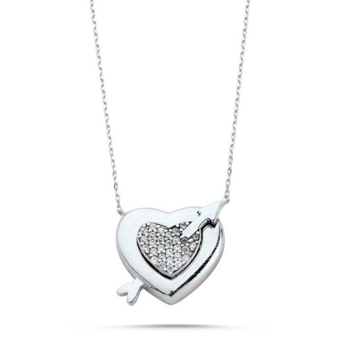 Heart Arrow Silver Women's Necklace - CNG Jewels