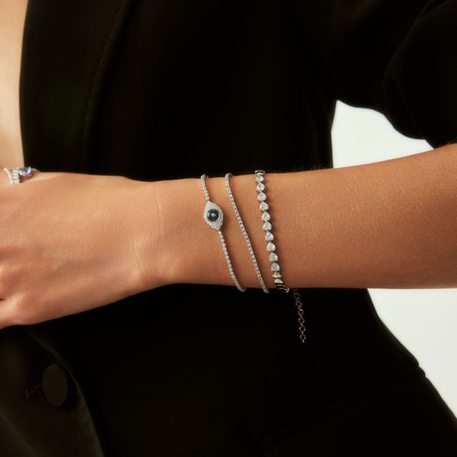 Kalp Su Yolu Kadın Gümüş Bileklik - 2