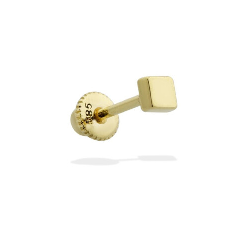 Kare Taşsız Altın Helix Piercing - CNG Jewels