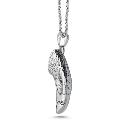Eagle Head Steel Men's Necklace - CNG Jewels (1)