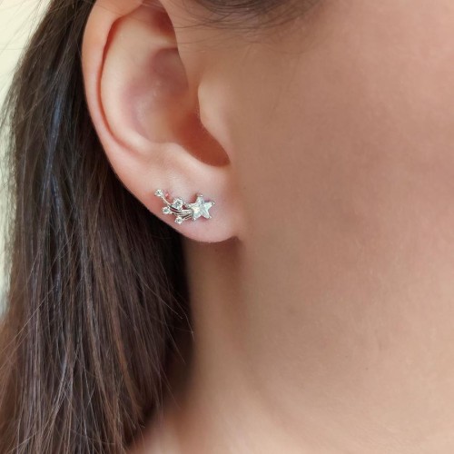 CNG Jewels - Kayan Yıldız Gümüş Kadın Küpe