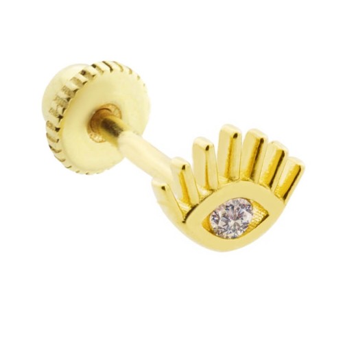 CNG Jewels - Kirpikli Göz Altın Helix Piercing
