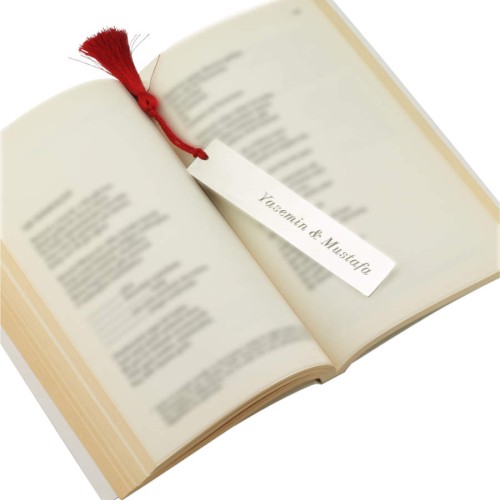 Personalized Name Plate Silver Plated Bookmark - CNG Jewels