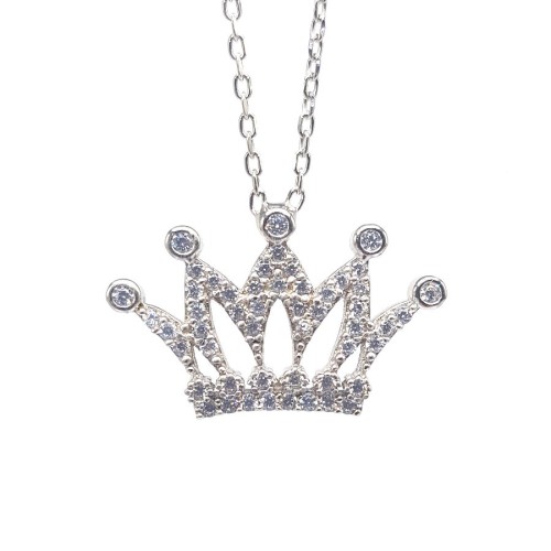 CNG Jewels - Kraliçe Tacı Bayan Gümüş Kolye