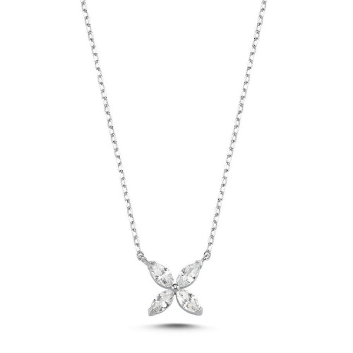 CNG Jewels - Küçük Markiz Roza Gümüş Kadın Kolye