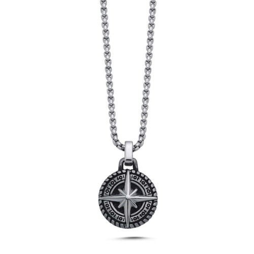 North Star Steel Men's Necklace - CNG Jewels