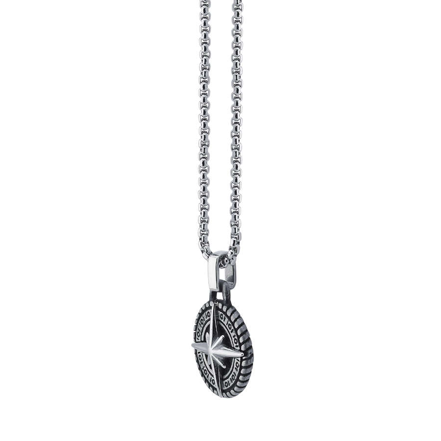 North Star Steel Men's Necklace - CNG Jewels (1)