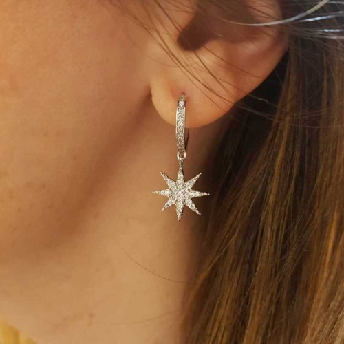 CNG Jewels - Kutup Yıldızı Gümüş Kadın Küpe