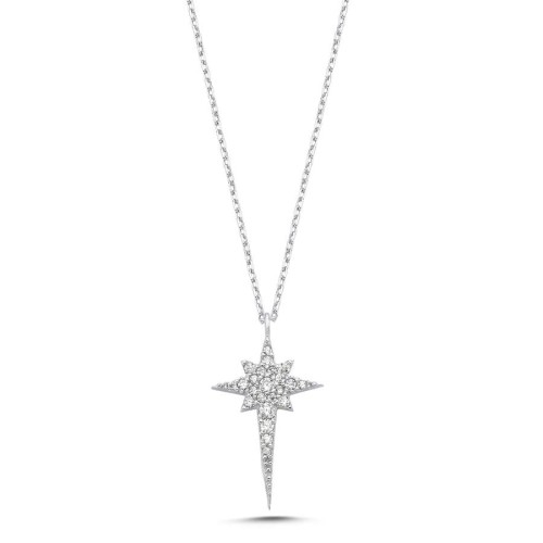 North Star Women's Silver Necklace - CNG Jewels