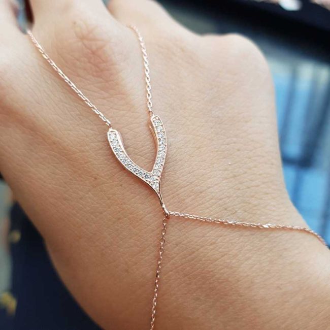 Lades Rose Gümüş Şahmeran Bileklik - 1