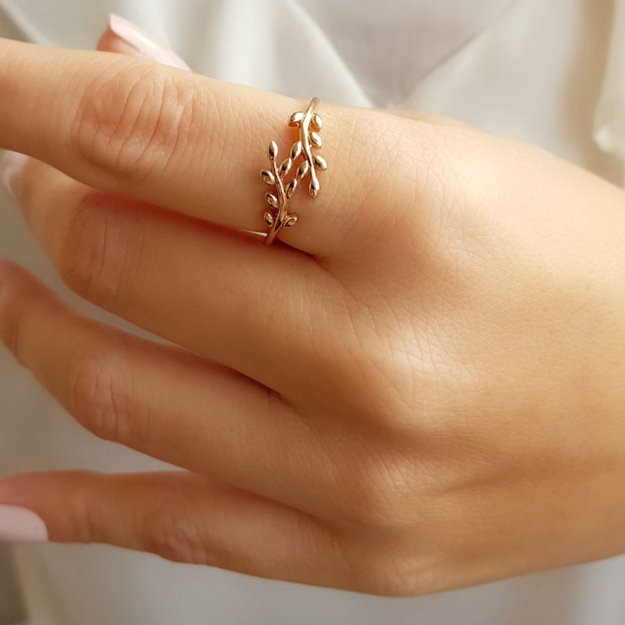 CNG Jewels - Laurel Leaf Rose Gold Ring