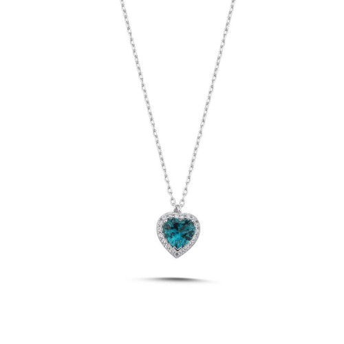 CNG Jewels - London Blue Kalp Tektaş Kadın Gümüş Kolye