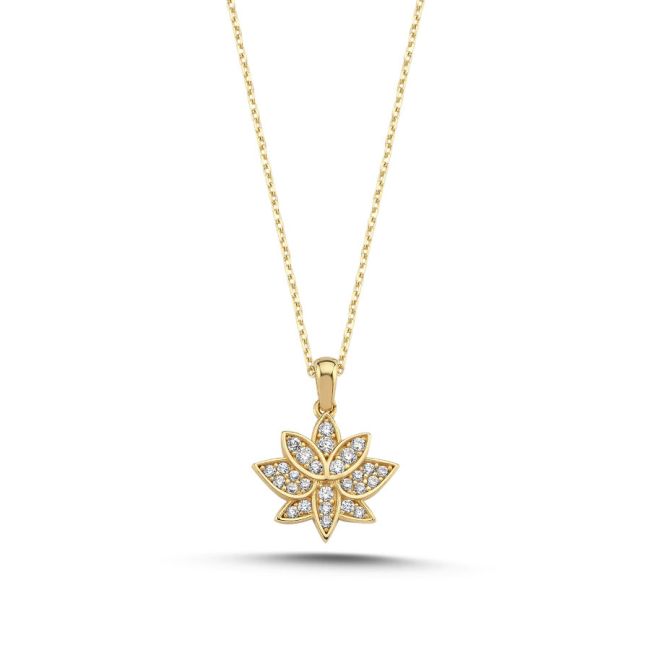 Lotus Flower Gold Necklace