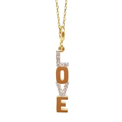 CNG Jewels - Love Yazılı Altın Kolye