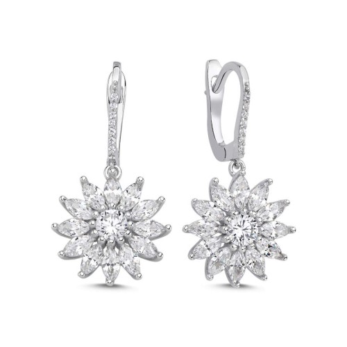 CNG Jewels - Markiz Ayçiçeği Kadın Gümüş Küpe