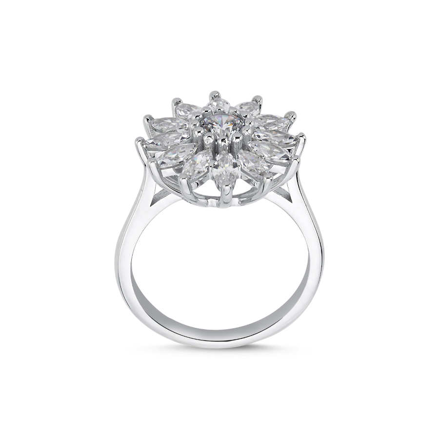 Markiz Ayçiçeği Kadın Gümüş Yüzük - CNG Jewels (1)