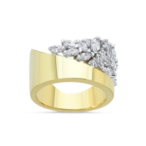 Marquise Flower Women's Silver Ring - CNG Jewels