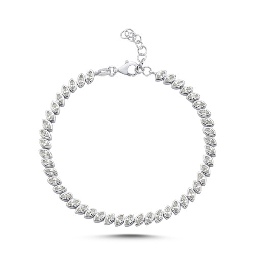 Markiz Taşlı Gümüş Suyolu Bileklik - 2