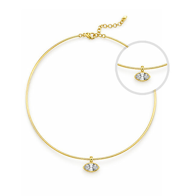 Markiz Tektaş Choker Gümüş Kolye - 1