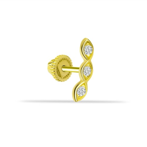 CNG Jewels - Marquise Altın Helix Küpe