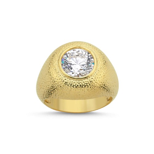 Martelali Solitaire Women's Silver Pinkie Ring - CNG Jewels