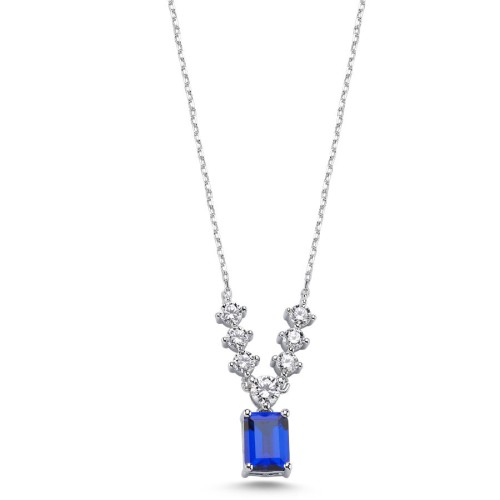 CNG Jewels - Mavi Baget Carmen Gümüş Kadın Kolye