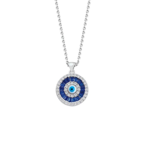 CNG Jewels - Mavi Baget Göz Gümüş Kadın Kolye
