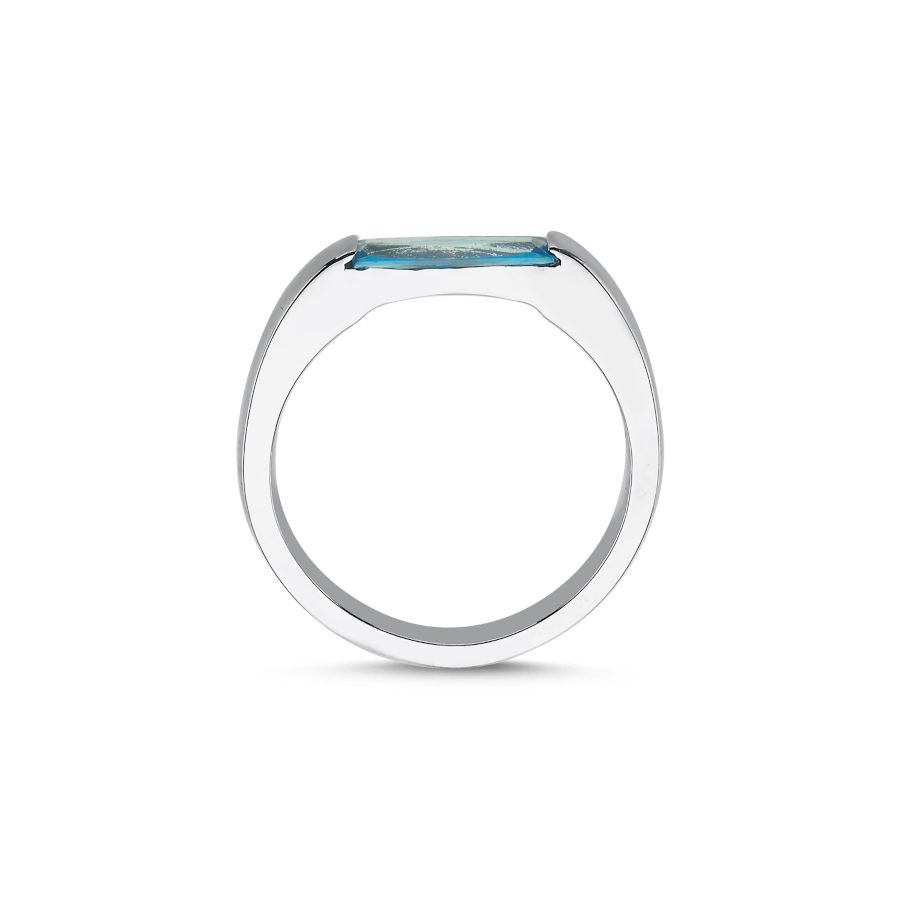 Mavi Baget Kadın Gümüş Yüzük - CNG Jewels (1)