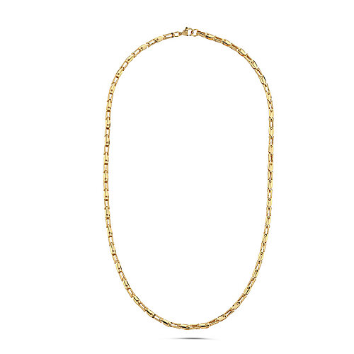 Mekanik Bağ Gold Çelik Erkek Kolye - CNG Jewels