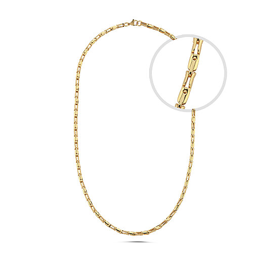 Mekanik Bağ Gold Çelik Erkek Kolye - CNG Jewels (1)
