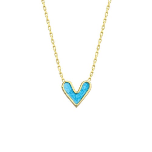 Mini Double Sided Heart Silver Women's Necklace - CNG Jewels (1)
