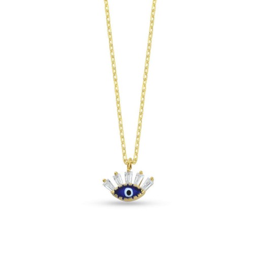 CNG Jewels - Mini Kirpikli Göz Gümüş Kadın Kolye