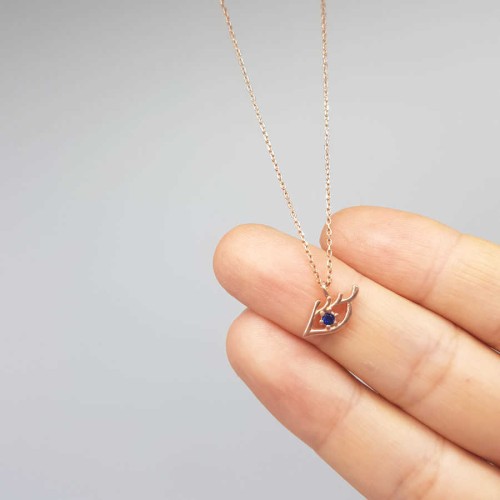 CNG Jewels - Mini Kirpikli Göz Rose Gümüş Bayan Kolye