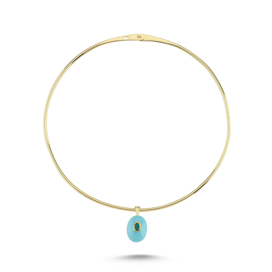 Mini Yeşil Taşlı Turkuaz Tasma - CNG Jewels