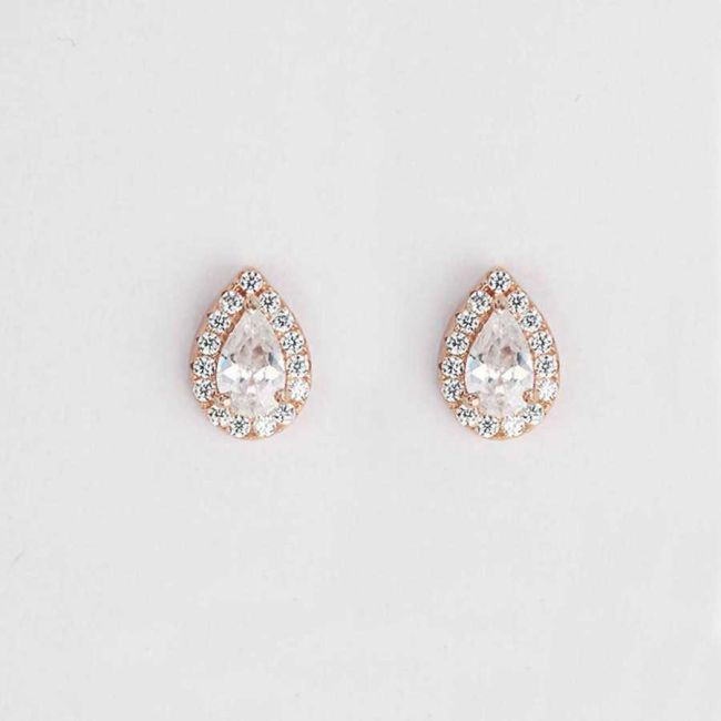 Minimal Damla Tektaş Kadın Rose Gümüş Küpe - 1