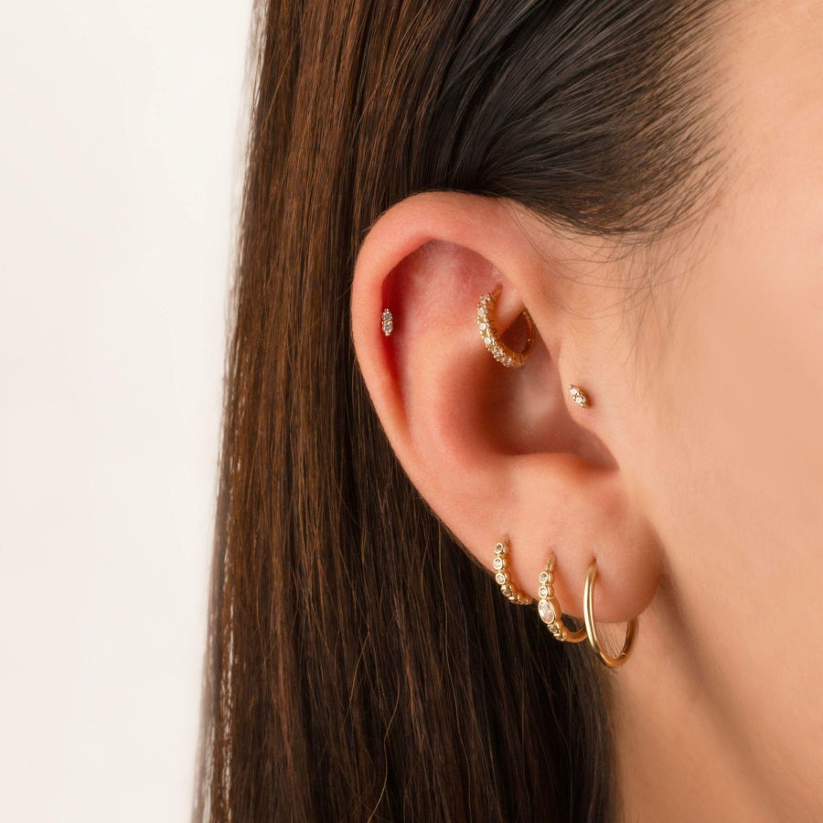 Minimal Due Gold Helix Piercing - CNG Jewels (1)