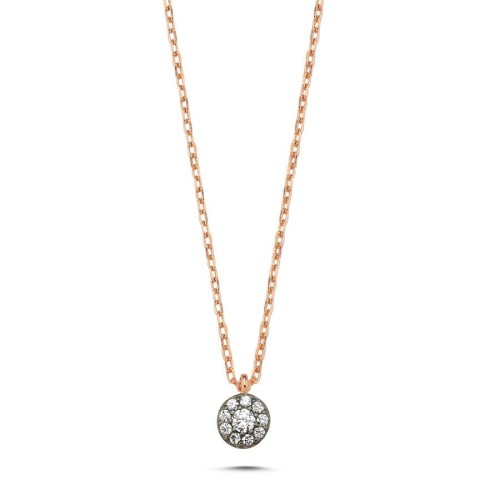 CNG Jewels - Minimal Elmas Montürlü Gümüş Kadın Kolye