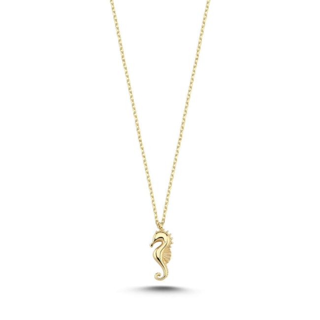 Minimal Seahorse Gold Necklace