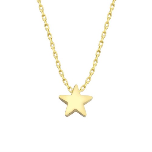 CNG Jewels - Minimal Taşsız Yıldız Gold Gümüş Kadın Kolye