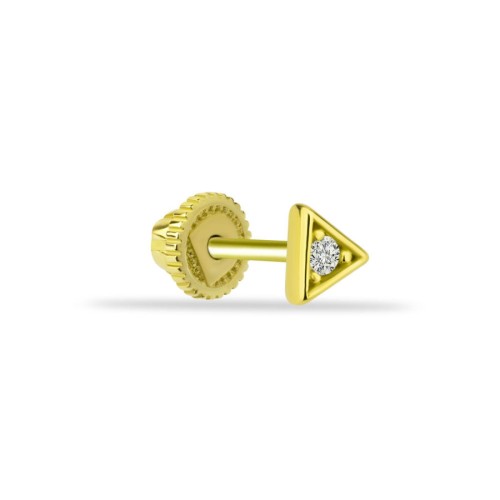 CNG Jewels - Minimal Triangle Altın Helix Küpe