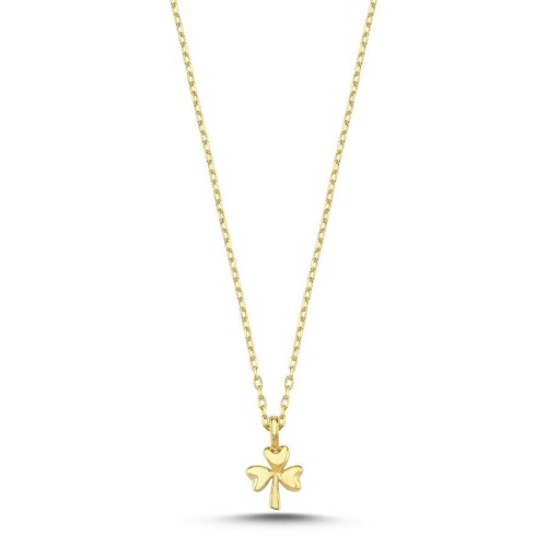 CNG Jewels - Minimal Yonca Gold Gümüş Kadın Kolye