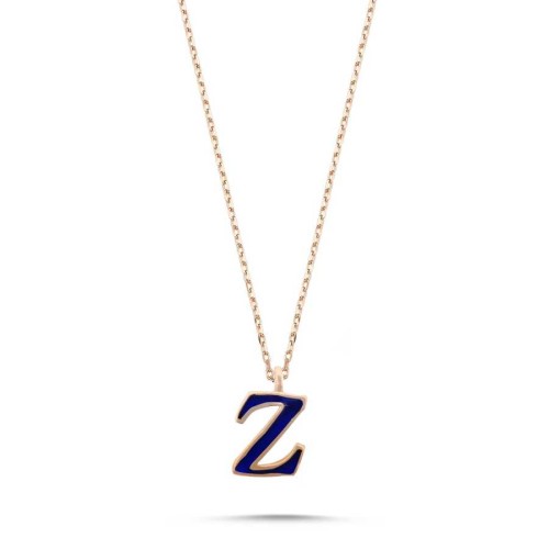 Minimal Z Harfi Gümüş Kolye - 1