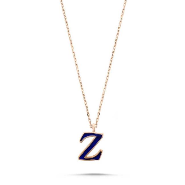 Minimal Z Harfi Gümüş Kolye - 1